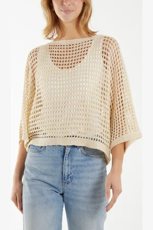 Blue Vanilla Round Neck Net Top - M/L /