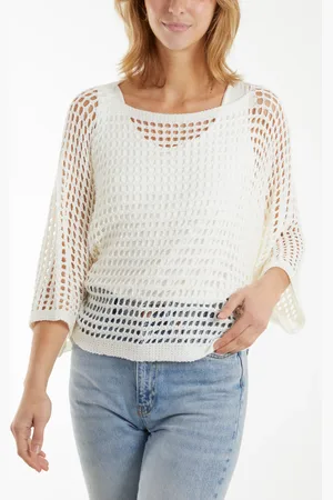 Blue Vanilla Round Neck Net Top - M/L /