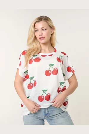 Blue Vanilla Cherry Oversized Top - M/L /