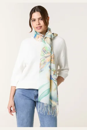 Blue Vanilla Butterfly Print Scarf - ONE /