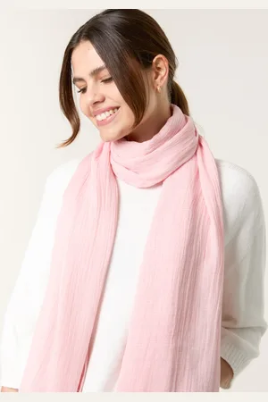 Blue Vanilla Textured Lightweight Scarf - ONE /