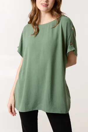 Blue Vanilla Round Neck Top - L /