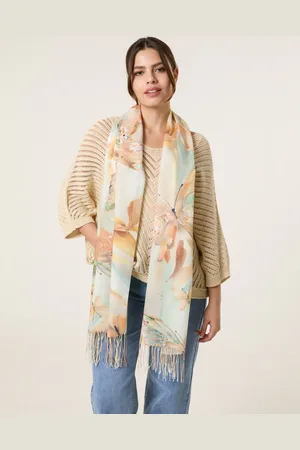 Blue Vanilla Butterfly Print Scarf - ONE /