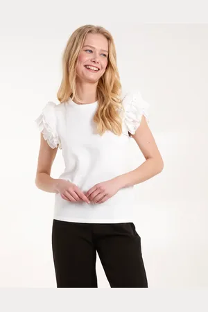 Blue Vanilla Frill Sleeve Top - M /