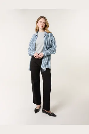 Blue Vanilla Wide Leg Pocket Trouser - L/XL /