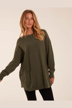 Blue Vanilla Pocket Slash Neck Jumper - ONE /