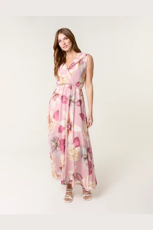 Blue Vanilla Double V Pleated Occasion Dress - M/L /