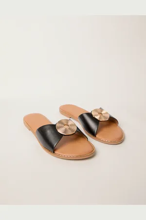 Blue Vanilla Flat Circle Sandals - 3/36 /
