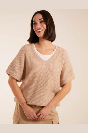 Blue Vanilla V-Neck Knitted Top - M/L /