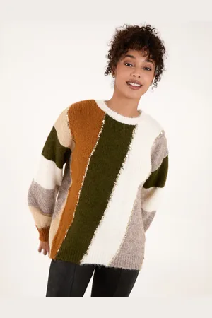 Blue Vanilla Stripe Sequin Detail Jumper - S/M /