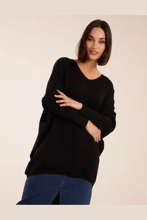 Blue Vanilla Plain V Neck Jumper - ONE /