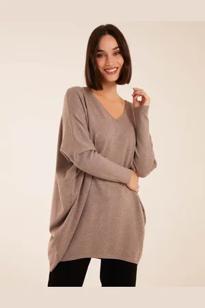 Blue Vanilla Plain V Neck Jumper - ONE /