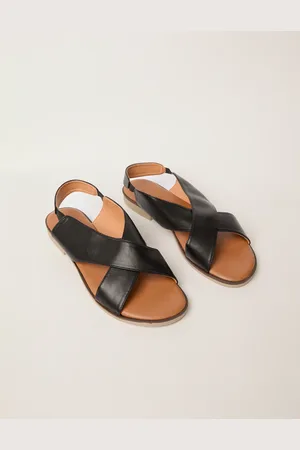 Blue Vanilla Wrap Front Elastic Back Sandals - 3/36 /