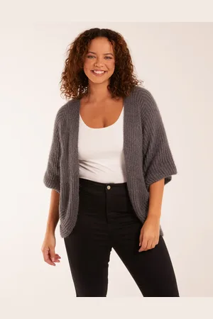 Blue Vanilla Fluffy Rib Cardigan - ONE /