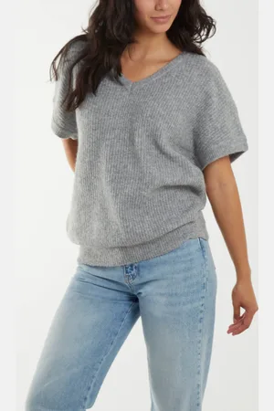 Blue Vanilla V-Neck Knitted Top - S/M /