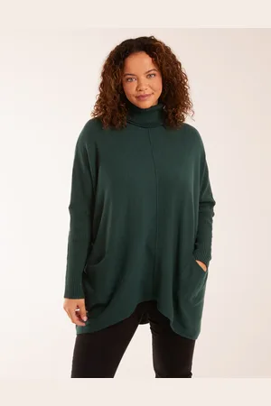 Blue Vanilla Roll Neck Pocket Jumper - ONE /