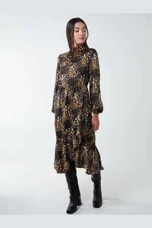 Blue Vanilla Blouson Elasticated Wrap Midi Dress - 10 /