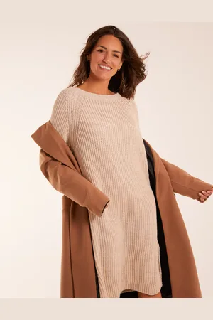 Blue Vanilla Knitted Ribbed Jumper Dress - ONE /