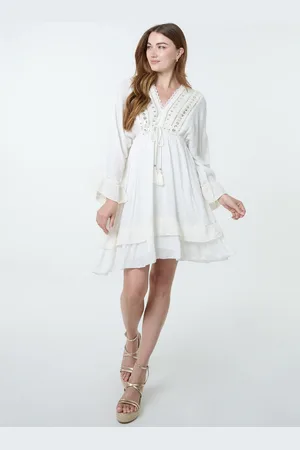 Blue Vanilla Embellished Kimono Sleeve Mini Dress - L /