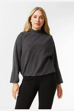 Blue Vanilla Curve Puffball High Neck Top - 16/18 /