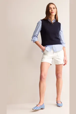 Boden Kensington Casual Shorts-White Female