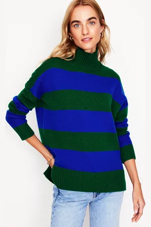 Boden Jessica Oversized Jumper-Bavaria Green, Monarch Blue Female