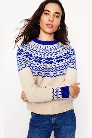 Boden Eleanor Fair Isle Jumper-Warm Ivory Female