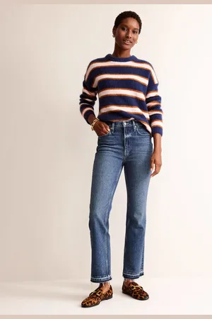 Boden Mid Rise Baby Kick Jeans-Dark Vintage Female