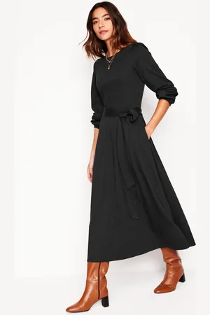Boden Leandra Jersey Midi Dress-Black Female