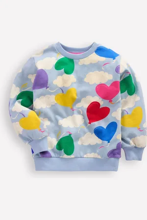 Boden Printed Relaxed Sweatshirt-Misty Blue Balloon Sky Female