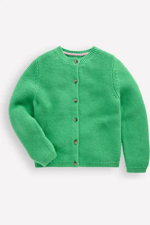 Boden Essential Crew Neck Cardigan-Sapling Green Female