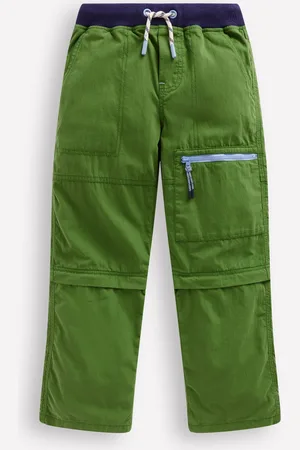 Boden Zip-Off Techno Trousers-Broccoli Green Male