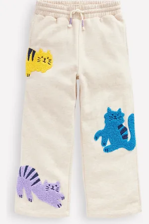 Boden Wide Leg Applique Jogger-Oatmeal Marl Pets Female