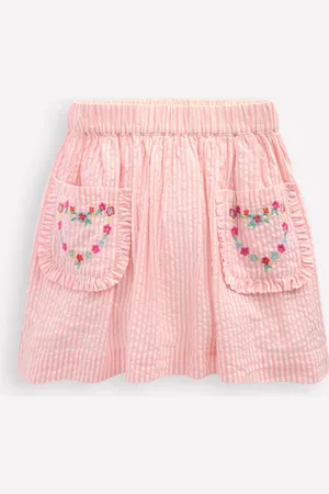 Boden Applique Pocket Skirt-Cosmos Pink Daisy Chain Female