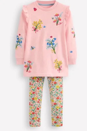 Boden Sweat Tunic and Legging set-Berry Floral Female