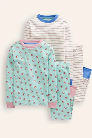 Boden Twin Pack Snug Pyjamas-Spearmint Bouquet Female