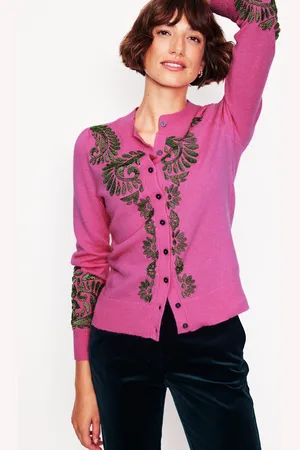 Boden Fenella Embellished Cardigan-Party Pink Female