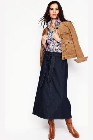 Boden Denim Maxi Skirt-Indigo Rinse Female