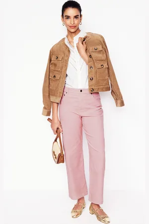 Boden High Rise Straight Cord Jeans-Vintage Pink Female