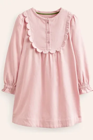 Boden Norah Scallop Cord Dress-Vintage Pink Female