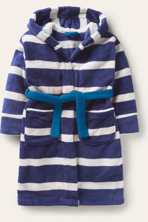 Boden Cosy Dressing Gown-Starboard/Ivory Male