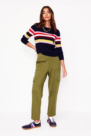 Boden Ponte Twill Tapered Trousers-Oregano Female