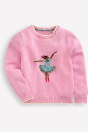 Boden Fun Logo Jumper-Chalk Pink Ballerina Female