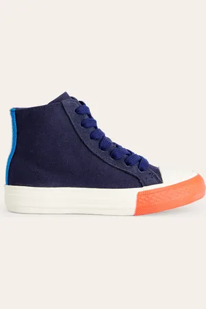 Boden Contrast Canvas High Tops-Navy Blue Male