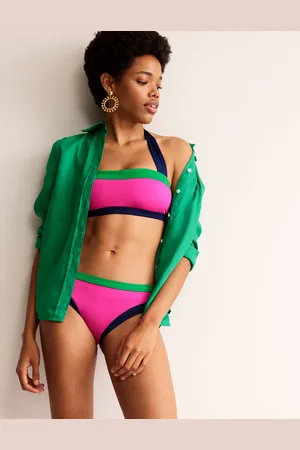 Boden Santorini Bikini Bottoms-Super Pink Colourblock Female