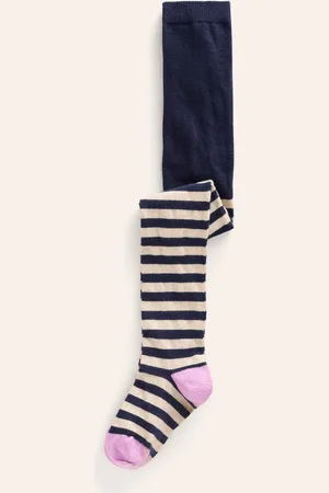 Boden Patterned Tights-Sparkle Stripe Female
