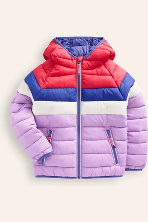 Boden Pack-Away Padded Jacket-Aster Purple Colourblock Male