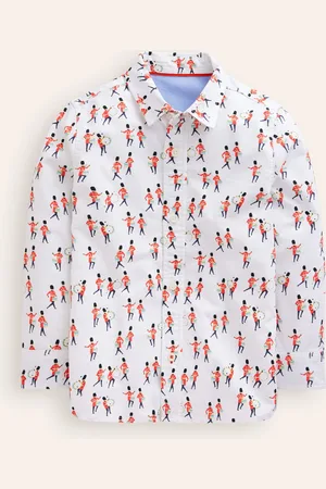 Boden Printed Cotton Shirt-Festive Drummer Male