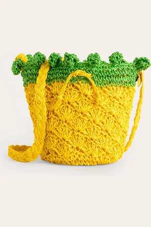 Boden Crochet Fruit Bag-Pineapple Yellow Female