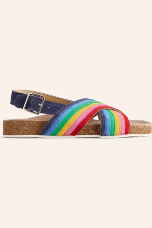 Boden Rainbow Cross Over Sandals-Multi Rainbow Female